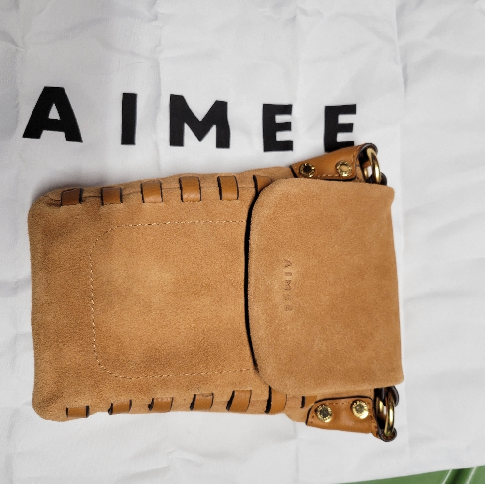 amiee crossbody suede leather bag nwot never used